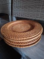 Rotan Onderborden Set 4 stuks, Huis en Inrichting, Ophalen of Verzenden, Gebruikt, Bord