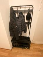 Ikea Coat rack with shoe storage bench, black, 193x37x90 cm, Ophalen, Zo goed als nieuw, Minder dan 100 cm