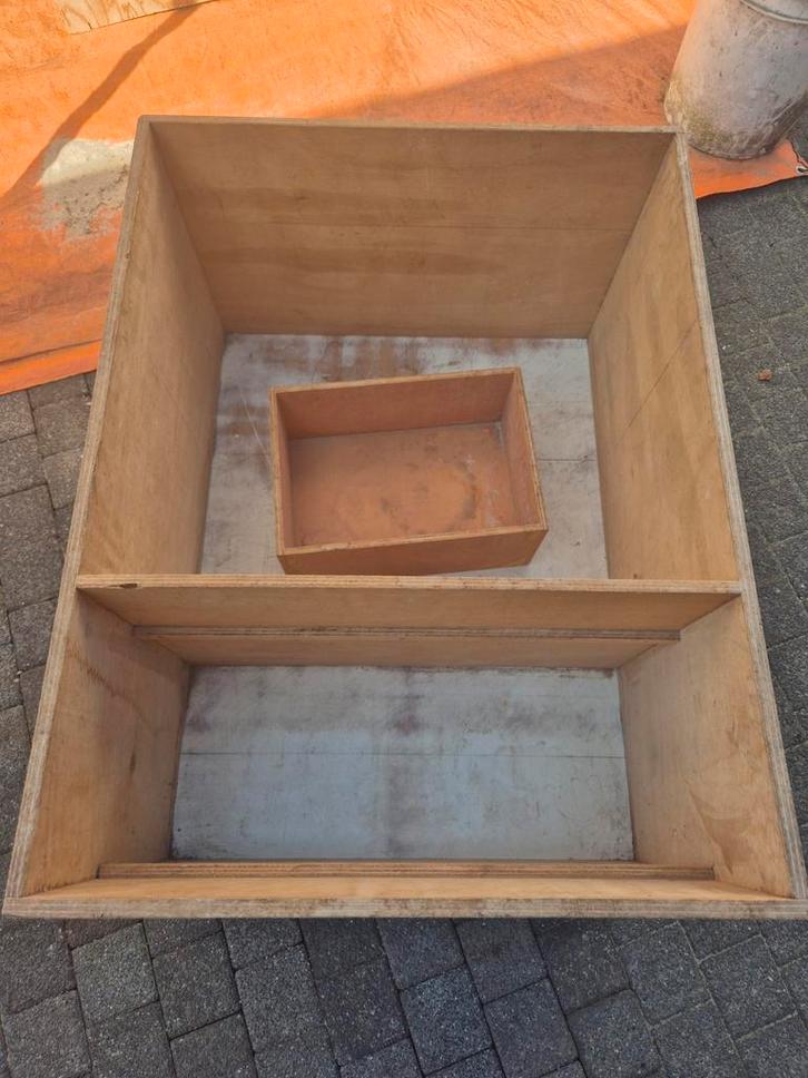 Houten Speelgoedbak op Wielen, Kinderen en Baby's, Speelgoed | Overig, Gebruikt, Jongen of Meisje, Ophalen