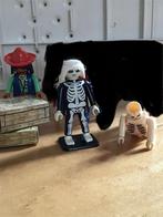 Playmobil poppetjes piraat en 2 geraamtes met schatkist, Ophalen of Verzenden, Gebruikt, Los playmobil