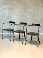 Fauna eetkamerstoelen 3x Zanotta David Palterer prijs p/stuk, Ophalen, Gebruikt, Drie, Zwart