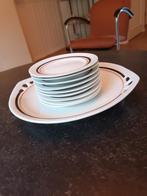 MOSA Maastricht gebakstel schaal met 9 schoteltjes, Antiek en Kunst, Ophalen of Verzenden