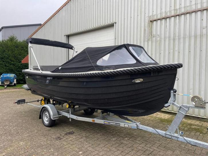 primeur 570 met honda 20pk 4takt zonnedek zwemplatau!, Watersport en Boten, Sloepen, Zo goed als nieuw