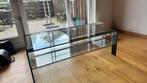 Mooie zware geharde glazen salontafel, Ophalen, 100 tot 150 cm, 50 tot 100 cm, Zo goed als nieuw