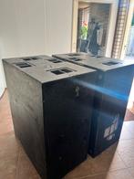 Dubbel 18 inch subwoofer met versterker, Gebruikt, Subwoofer, 120 watt of meer, Ophalen