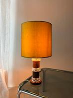Vintage tafellamp palissander kristalglas jaren 60 Fagerlund, Ophalen of Verzenden, Gebruikt, Glas