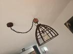 Industriele katrol roest lamp, Huis en Inrichting, Lampen | Hanglampen, Ophalen of Verzenden, Zo goed als nieuw, Minder dan 50 cm