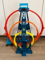 Hot Wheels 3-voudige Looping Set + Stunt Garage, Ophalen, Racebaan, Zo goed als nieuw, Hot Wheels