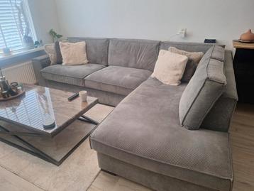 Hoekbank donker grijs (met rits) wasbaar  beschikbaar voor biedingen