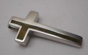 Zilveren mooie vintage kruis hanger nr.1423 beschikbaar voor biedingen