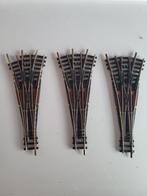 Minitrix Driewegwissel - 3 Stuks, Gebruikt, Gelijkstroom of Wisselstroom, Trix, Rails