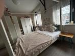 Hemelbed, Huis en Inrichting, Slaapkamer | Bedden, Ophalen, Wit, 140 cm, Zo goed als nieuw