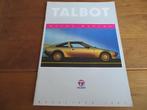 Folder Talbot Matra Murena 1980-1981, Ophalen of Verzenden, Zo goed als nieuw, Talbot, Overige merken