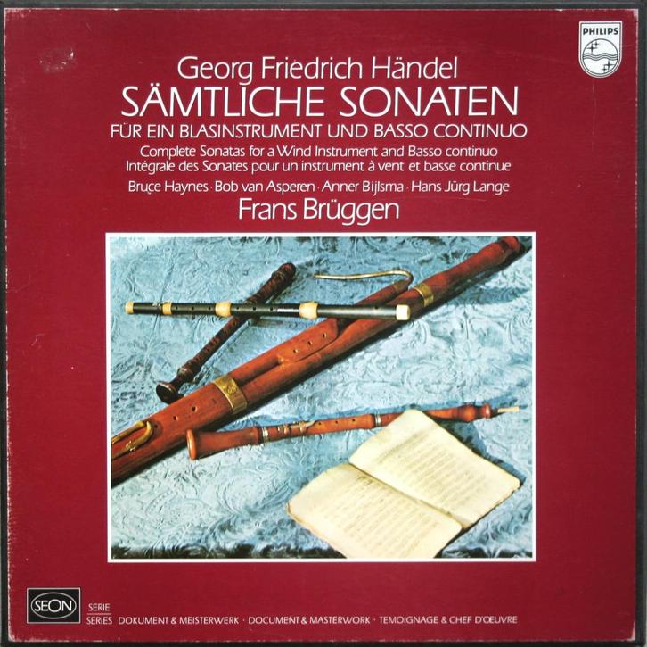 Händel - Sonates voor blazer en bc - Frans Brüggen (3 lp's), Cd's en Dvd's, Vinyl | Klassiek, Gebruikt, Barok, Kamermuziek, 12 inch