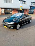Peugeot 206 2.0 16V CC 2002 Zwart nieuwe apk, Auto's, 136 pk, Zwart, 4 cilinders, Cabriolet