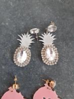 Ananas oorbellen, Met strass, Overige materialen, 4 tot 7 cm, Ophalen of Verzenden