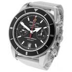 Zeldzame Breitling Superocean heritage chronograph 44mm ZGAN, Sieraden, Tassen en Uiterlijk, Horloges | Heren, Staal, Staal, Breitling