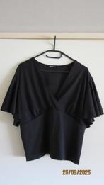 Elegante Zwarte Top met Vlindermouwen, Maat 38/40 (M), Zwart, Ophalen of Verzenden, Zo goed als nieuw