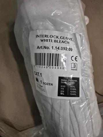 Interlock Handschoenen - Wit Bleek beschikbaar voor biedingen