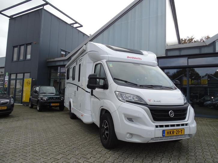 Dethleffs JUST T7052 DBM/EB 2 x airco, hefbed, 140 pk Fiat, Caravans en Kamperen, Campers, Particulier, tot en met 5, Half-integraal