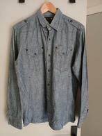 G-Star RAW overhemd blauw maat M, Kleding | Heren, Overhemden, Blauw, Ophalen of Verzenden, Zo goed als nieuw, Halswijdte 41/42 (L)