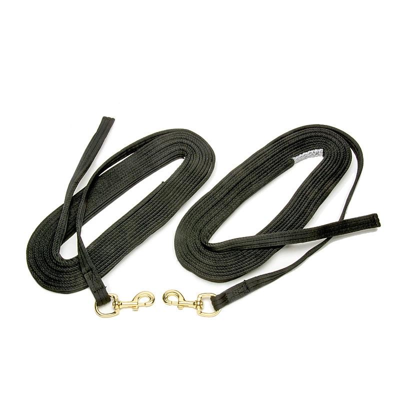 Monty Roberts Long Lines, dubbele longeerlijn, Zwart, Dieren en Toebehoren, Paarden en Pony's | Hoofdstellen en Tuigage, Ophalen of Verzenden