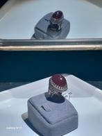 Zilveren ring met sorkh aqaeqsteen.rode steen, Ophalen of Verzenden