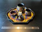 Rookstel Gouda Plateel Kurba Jugendstil art-Nouveau keramiek, Antiek en Kunst, Antiek | Keramiek en Aardewerk, Ophalen of Verzenden