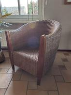 Rieten kuip stoel, Ophalen, Gebruikt, Bruin, Riet of Rotan