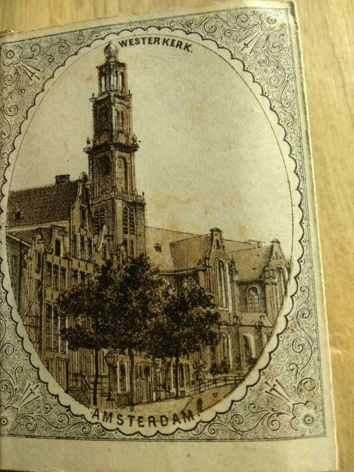 72 / Amsterdam de Westerkerk Litho 1875 zeldzaam, Antiek en Kunst, Kunst | Litho's en Zeefdrukken, Ophalen of Verzenden
