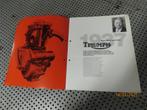 Triumph kleurenfolder Reclame Advertentie '93 Trident e.a., Ophalen of Verzenden, Gebruikt, Motoren