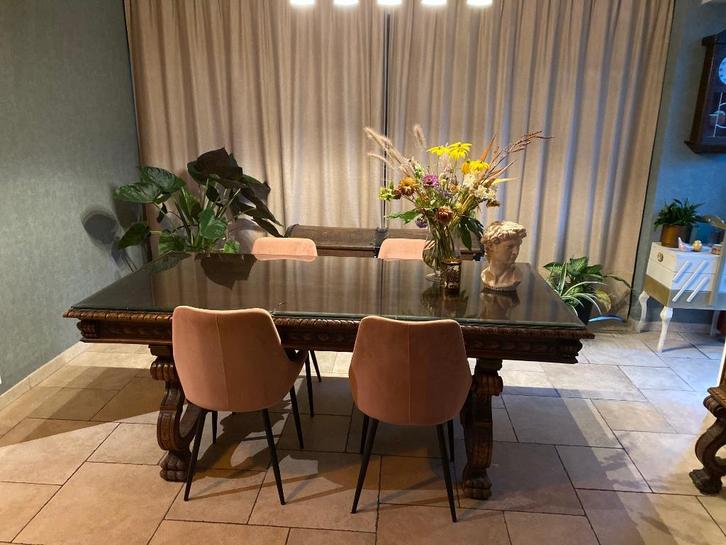 Eetkamertafel, Huis en Inrichting, Tafels | Eettafels, Gebruikt, 50 tot 100 cm, 200 cm of meer, Rechthoekig, Ophalen