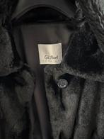 Nep bontjas met sjaal, Ophalen, Zo goed als nieuw, Maat 42/44 (L), Zwart