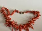 Antieke ketting gouden collier Bloedkoraal slot 14 kar. goud, Sieraden, Tassen en Uiterlijk, Kettingen, Verzenden, Zo goed als nieuw