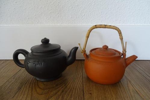 2 yixing trekpotten, theepotten, Antiek en Kunst, Antiek | Keramiek en Aardewerk, Ophalen of Verzenden