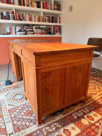 Klassiek teak houten bureau - afbeelding 3