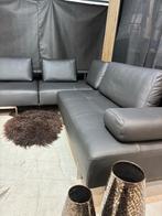 Rolf Benz Dono Hoekbank - Zwart Leer - als nieuw!, Huis en Inrichting, Banken | Bankstellen, 250 tot 300 cm, Rolf benz, 100 tot 125 cm