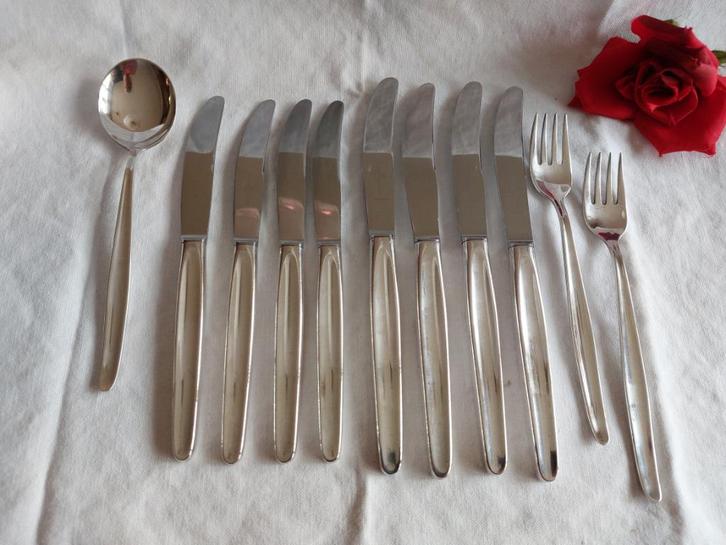 Keltum Jeunesse verzilverd P17 | messen lepel(-tjes) fruit +, Antiek en Kunst, Antiek | Bestek, Verzenden