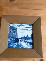 Delfts blauw tegeltableau met zeilschip, Ophalen of Verzenden