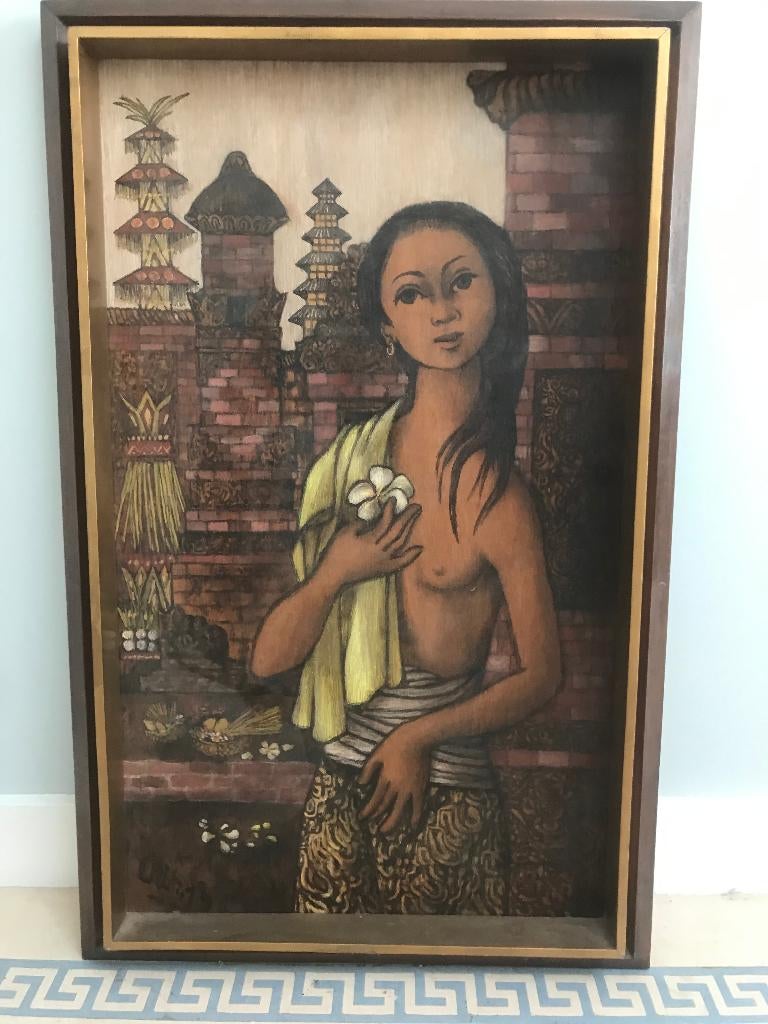 Balinees schilderij, Antiek en Kunst, Ophalen of Verzenden