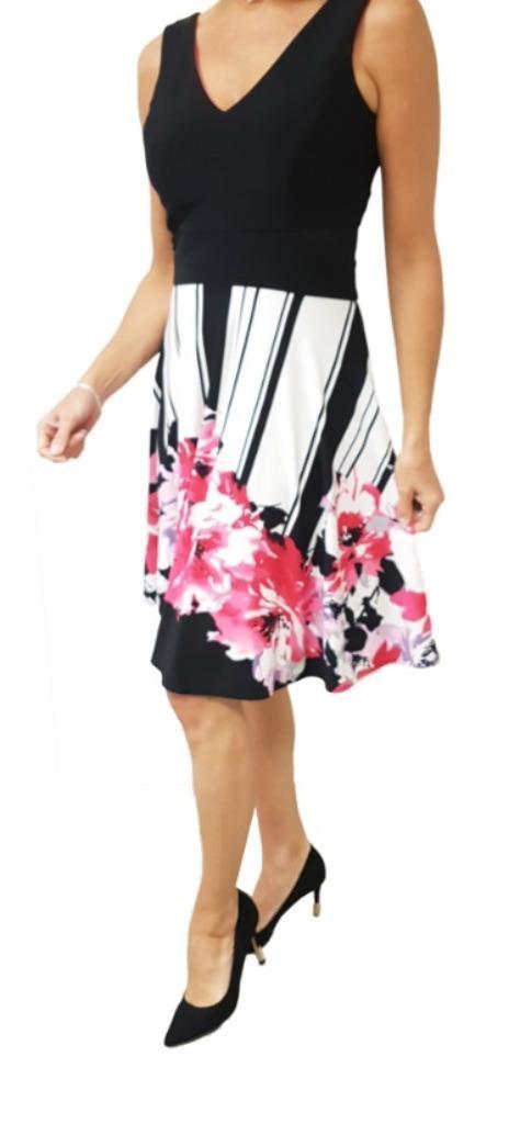 Nieuwe jurk van Frank Lyman maat 38/40 met bloemenprint, Kleding | Dames, Jurken, Nieuw, Maat 38/40 (M), Zwart, Boven de knie
