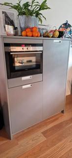 Halfhoge keukenkast Häcker Systemat, Huis en Inrichting, Ophalen, Gebruikt, 100 tot 150 cm, Grijs
