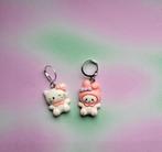 Zilveren Hello Kirry Oorbellen - Handgemaakt, Overige materialen, Hangers, Nieuw, Ophalen of Verzenden