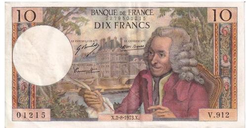 Frankrijk, 10 Francs, 1973, Postzegels en Munten, Bankbiljetten | Europa | Niet-Eurobiljetten, Los biljet, Frankrijk, Ophalen of Verzenden