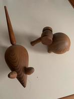 Robinia Houten Beeldjes - Muis en Olifant, Ophalen of Verzenden