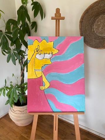 Schilderij (80x60 cm) Lisa Simpson 