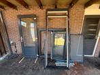 Kunststof deur en dubbel raam met kozijnen antraciet, Doe-het-zelf en Verbouw, Kozijnen en Schuifpuien, Kunststof, Gebruikt, Deurkozijn