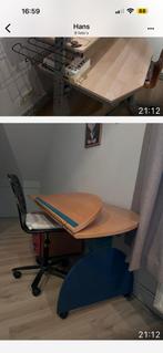 Ergonomisch houten bureau, Huis en Inrichting, Bureaus, Ophalen of Verzenden, Zo goed als nieuw