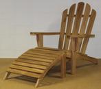 Nieuwe Canadian Chair met Hocker Teak, Tuin en Terras, Tuinstoelen, Nieuw, Teakhout, Verzenden