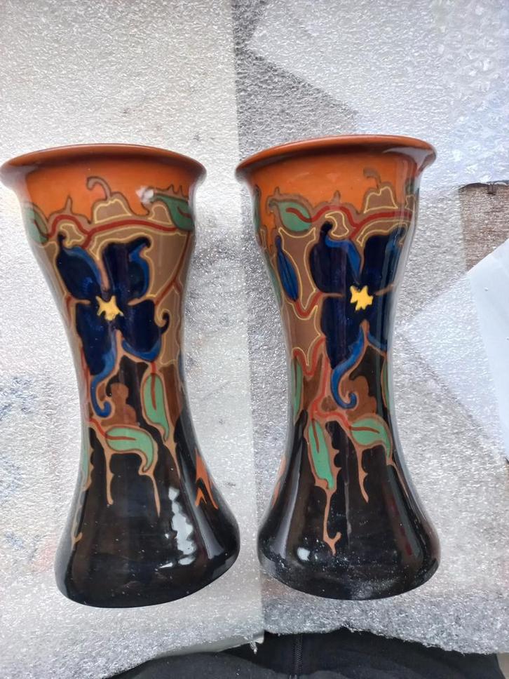 Plateelvazen van plateelbakkerij Zenith, Antiek en Kunst, Antiek | Keramiek en Aardewerk, Ophalen of Verzenden